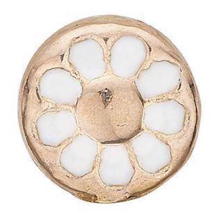 Christina Collect Gold-plated 925 Sterling Silver Marguerite Small gold-plated daisy with white enamel , model 603-G11